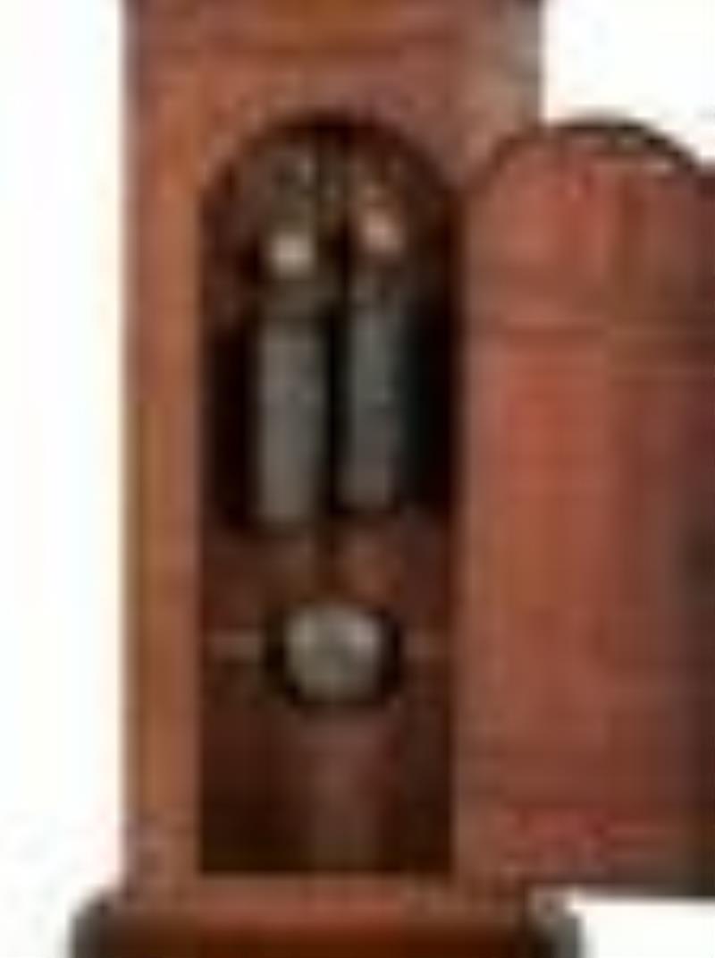 An English Line Inlaid Mahogany Tall Case Clock