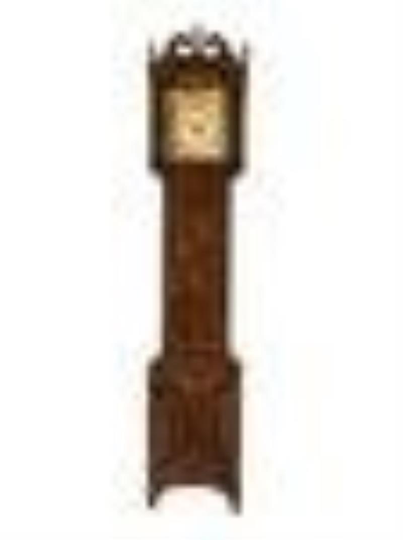A Federal Grain-Paint Decorated Tall Case Clock