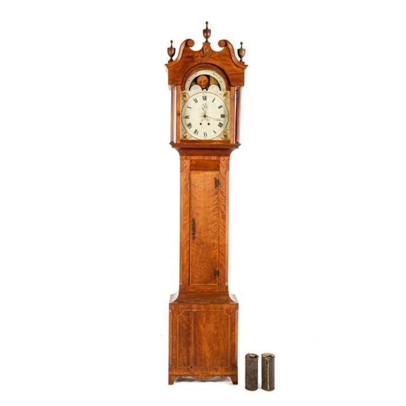 Federal Walnut Tall Case Clock