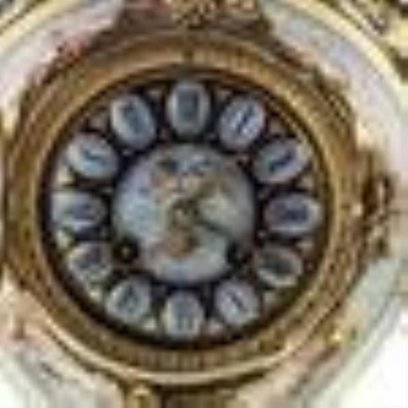 Sevres Manner Clock Garniture