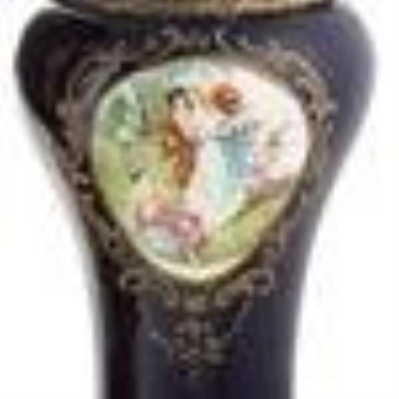 Sevres Manner Clock Garniture