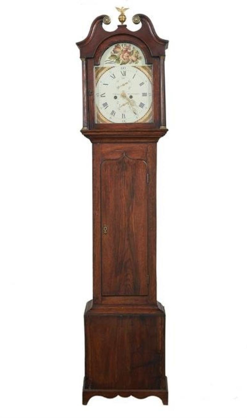 George III Oak Tall Case Clock