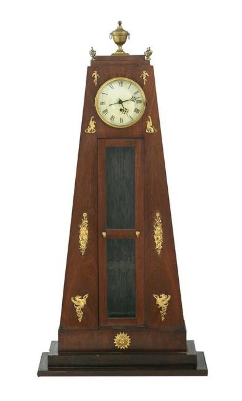 George IV Mahogany Pylon-Form Clock