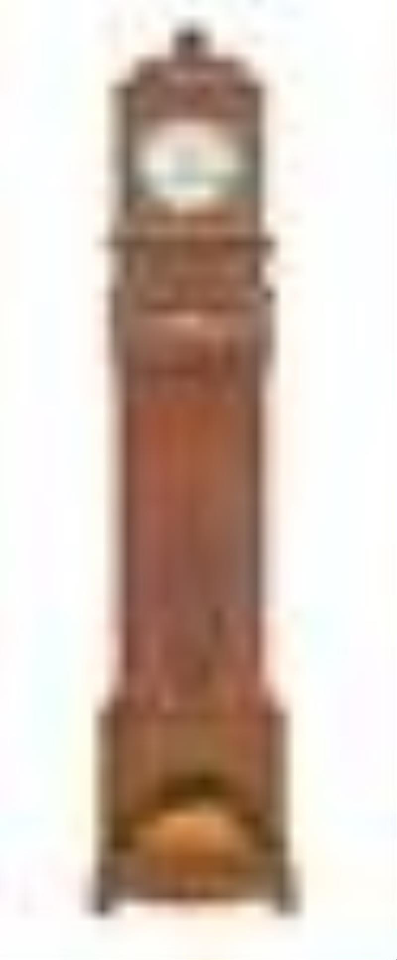 English Pollard Oak and Mahogany Tall Case Clock