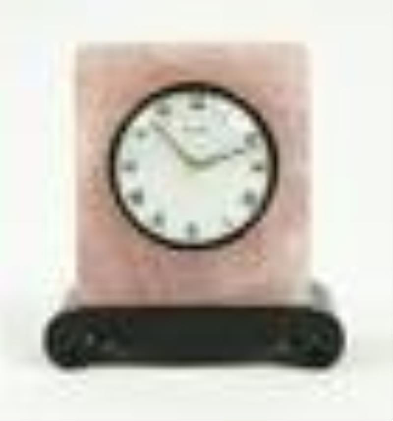 Cartier Rose Quartz Desk Clock