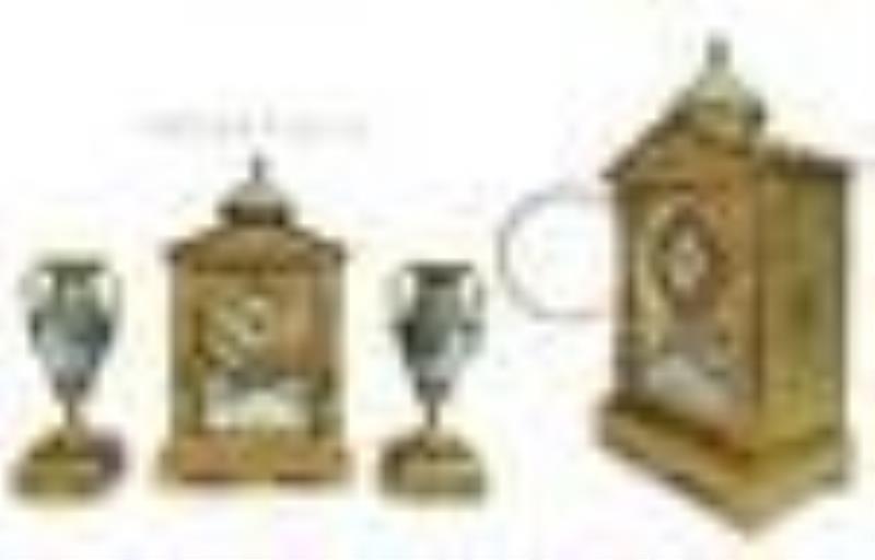 19th C. Tiffany & Co Wedgwood Clock set