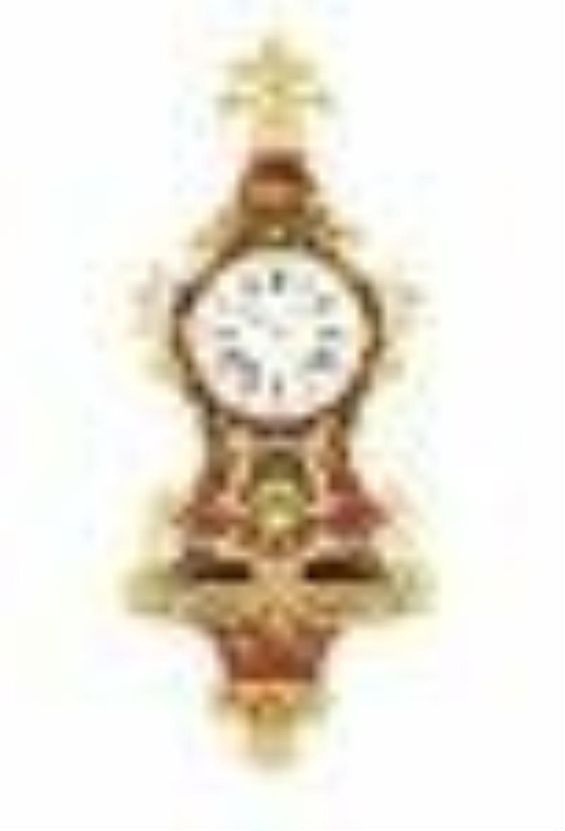 An 18th century ormolu-mounted Vernis Martin Wall Clock