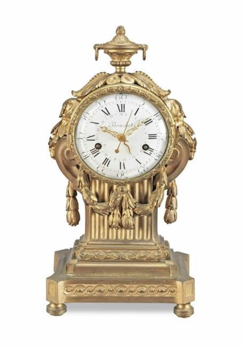 A late 18th Century French ormolu mantel clock with
