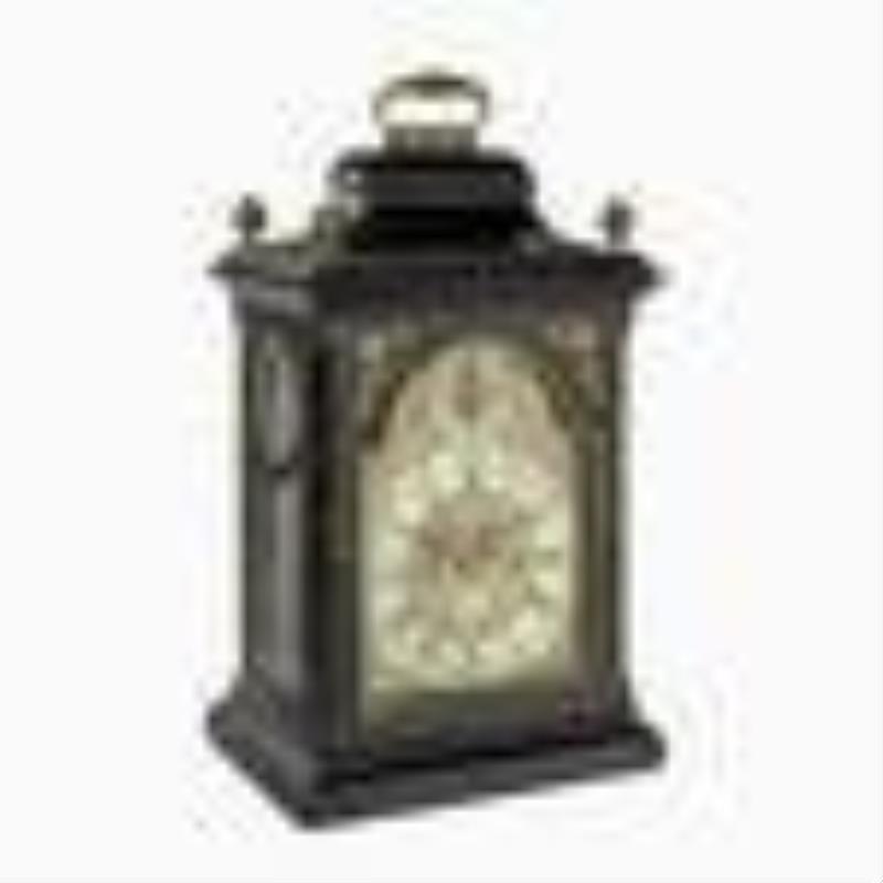A late 18th century EBONIZED STRIKING TABLE CLOCK WITH