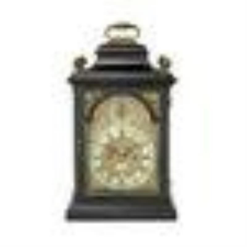 A late 18th century EBONIZED STRIKING TABLE CLOCK WITH