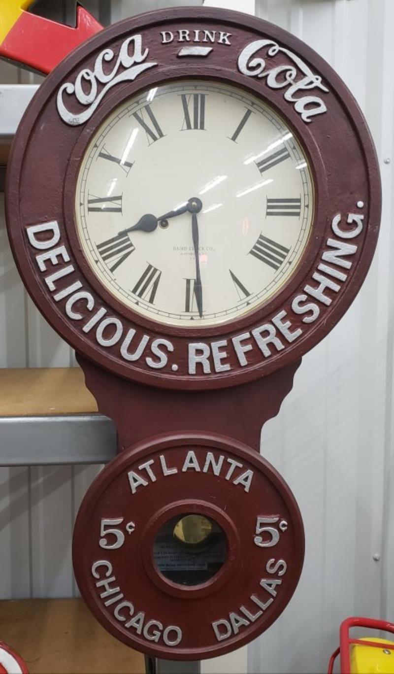 Coca Cola Baird Reproduction clock with key