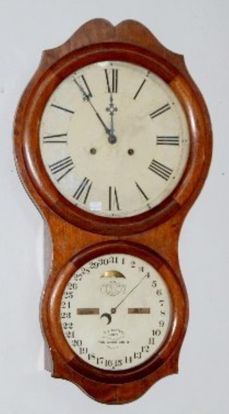 Ithaca No. 4 Hanging Office Calendar Clock