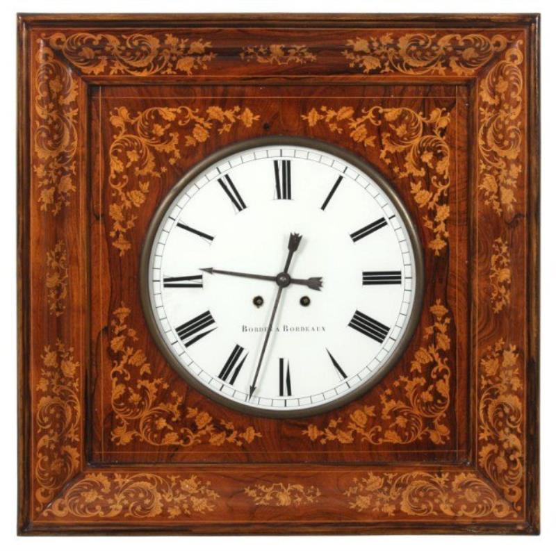 Inlaid Rosewood Bakers Clock