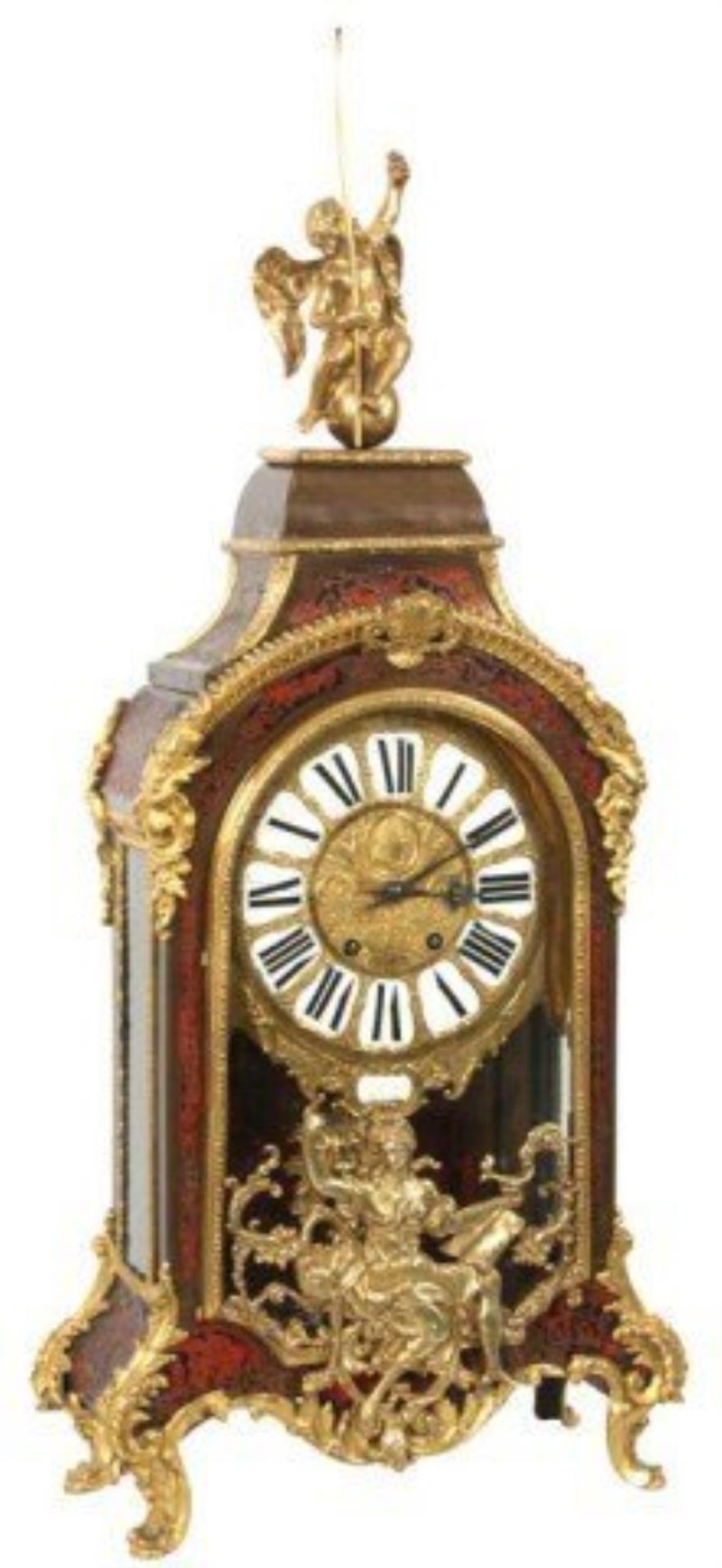 French Boulle Inlaid Mantle Clock