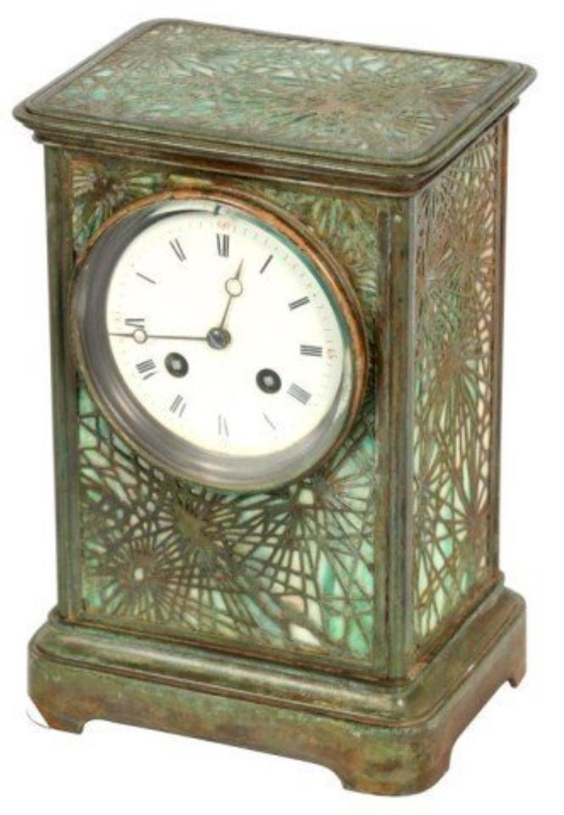 Tiffany Pine Needle Desk Clock