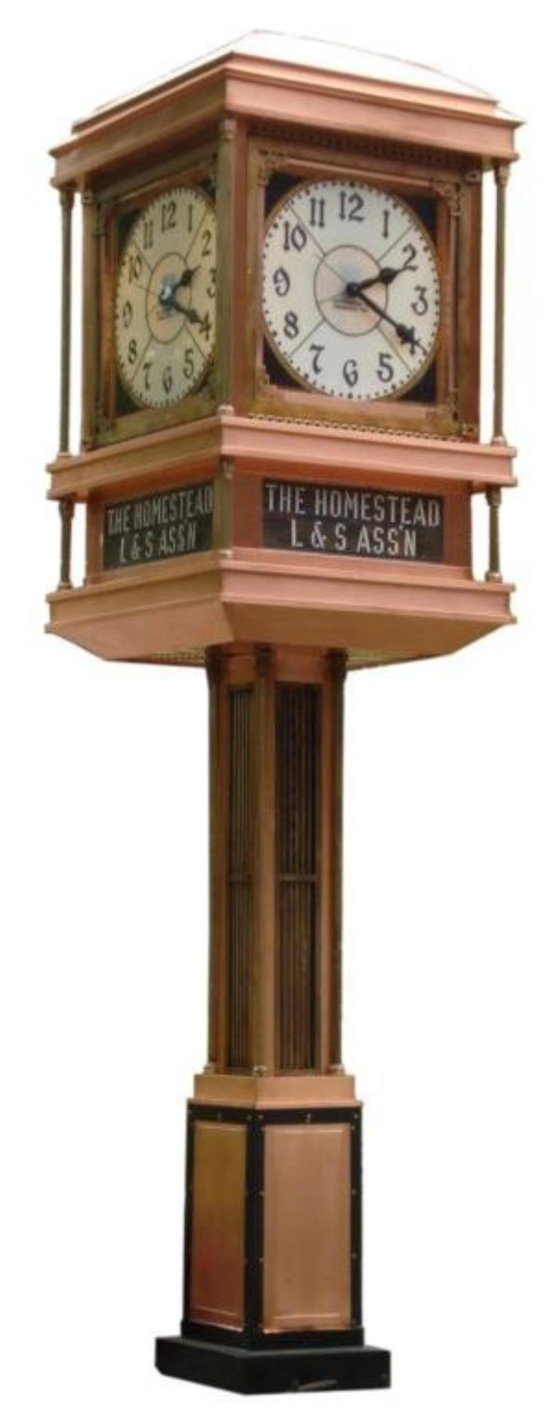 Large McClintock 4 Dial Street Clock