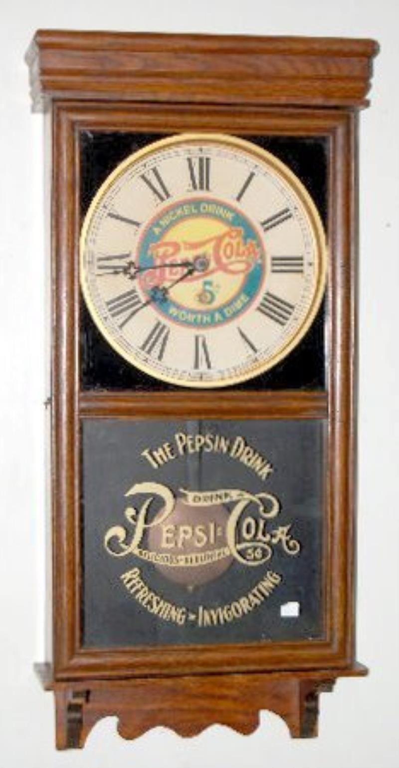 Pepsi Cola Advertising Store Regulator Clock