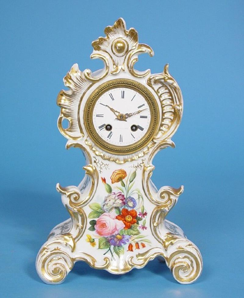 A.D. Hunziker Old Paris Porcelain Clock