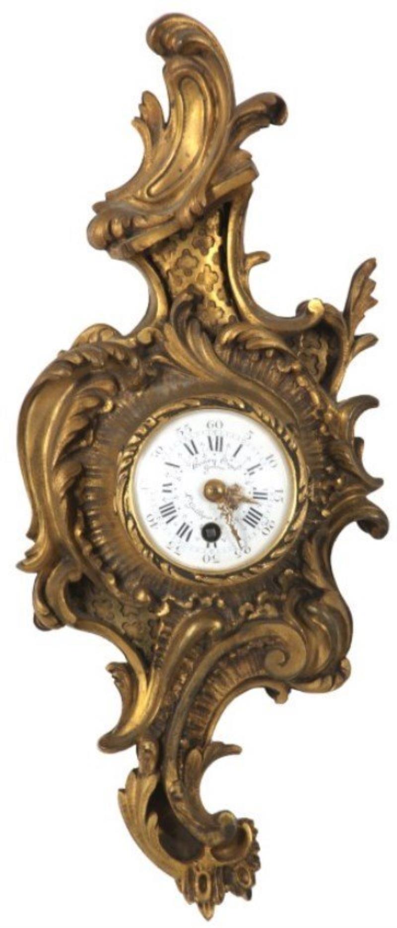 Henry Capt Miniature Bronze Cartel Clock