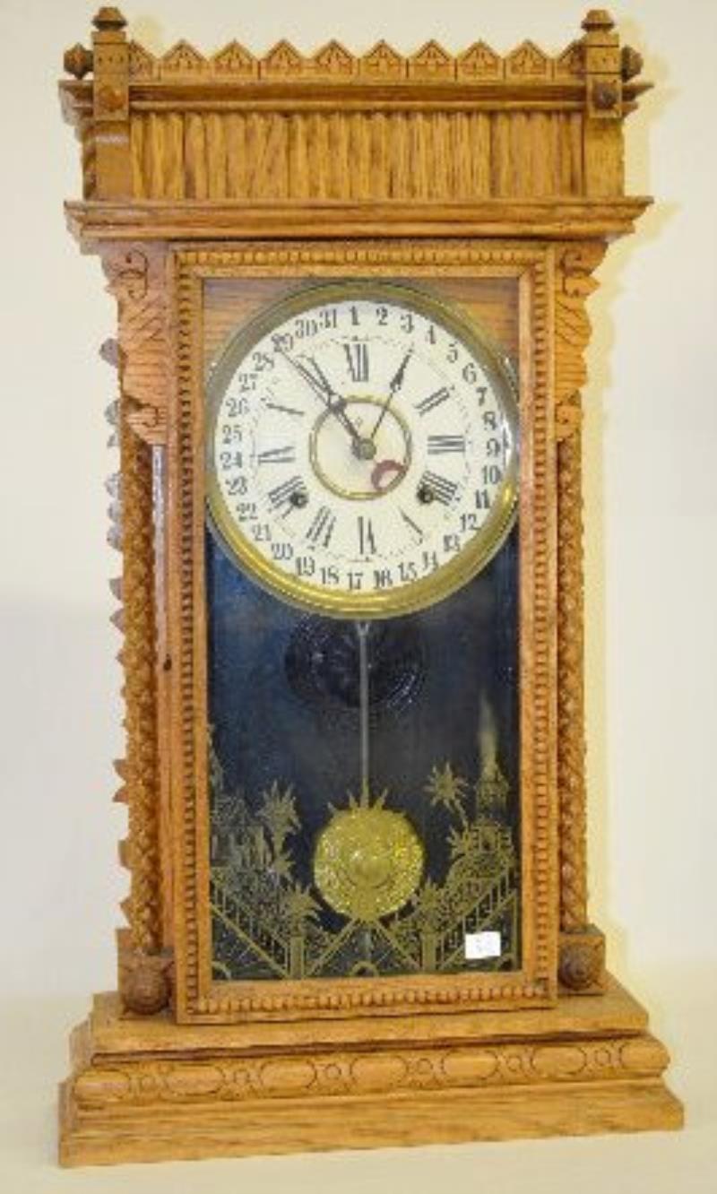 Gilbert “Benworth” Oak Calendar Clock