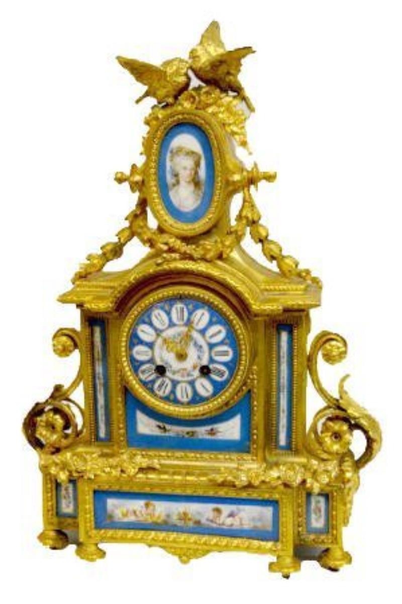 Japy Freres & Sevres Mantel Clock