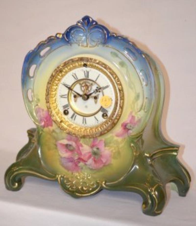 Ansonia Royal Bonn La Riviere China Clock