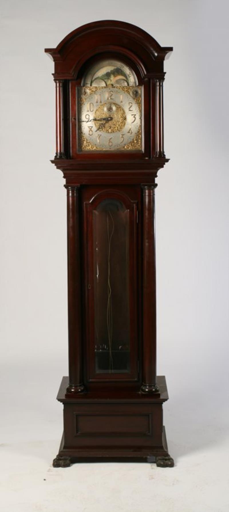 MAHOGANY HALL CLOCK BAILY BANKS BIDDLE PHILA 1910