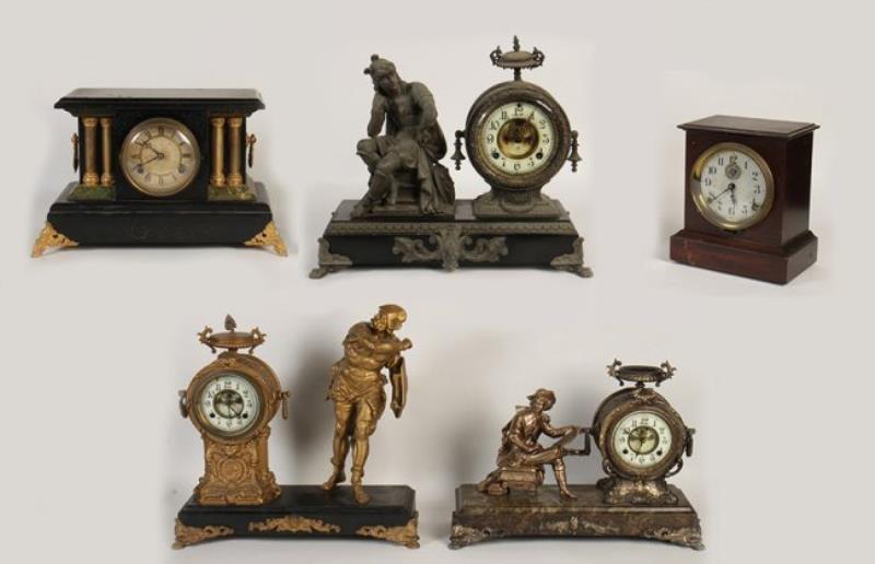 5 CLOCKS 2 NEW HAVEN SETH THOMAS WATERBURY 1900