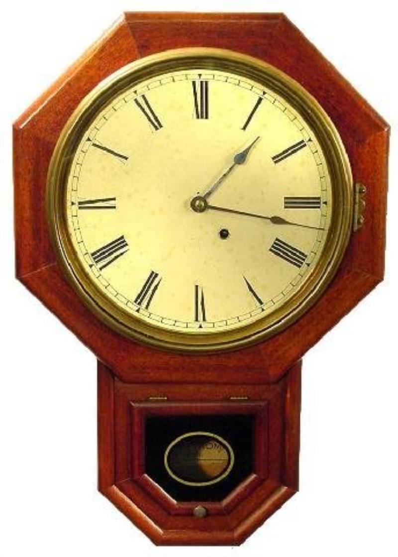 Seth Thomas Mahogany School House Clock