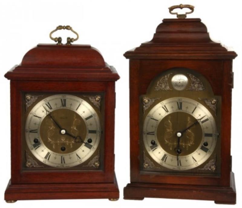 2 Elliot London Mahogany Bracket Clocks