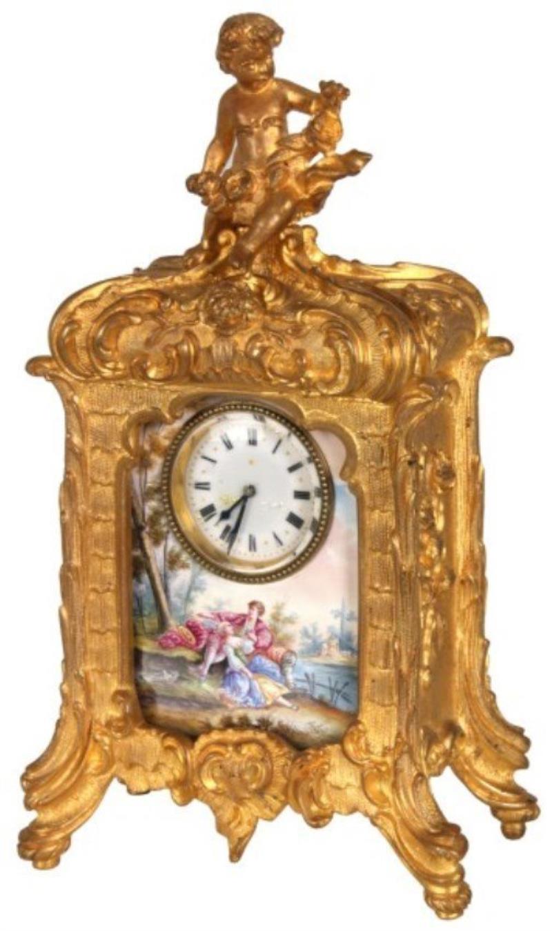 Porcelain & Bronze Clock