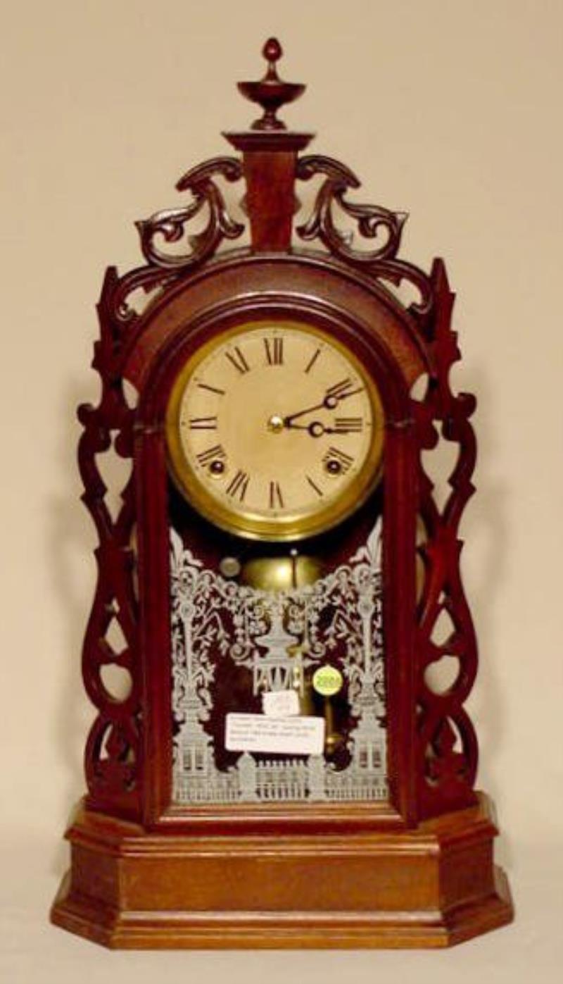 Kroeber Turrett 8 Day Walnut Shelf Clock