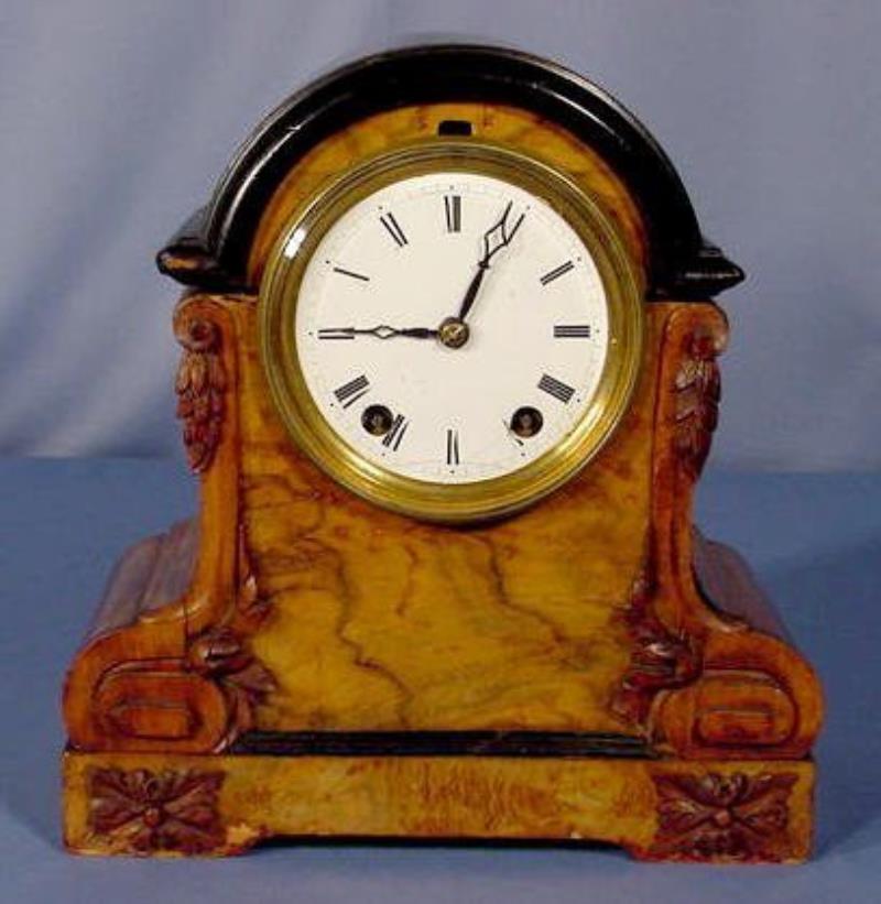 Seth Thomas & Sons Veneered Wood Mantle Clock