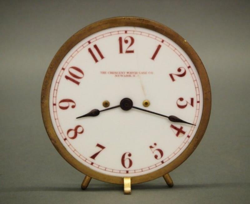 Crescent gas light clock