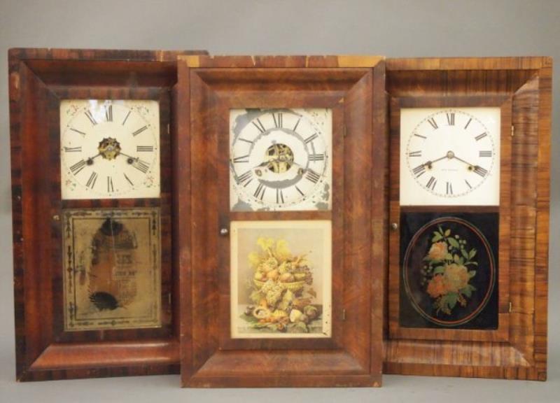 3 Ogee shelf clocks