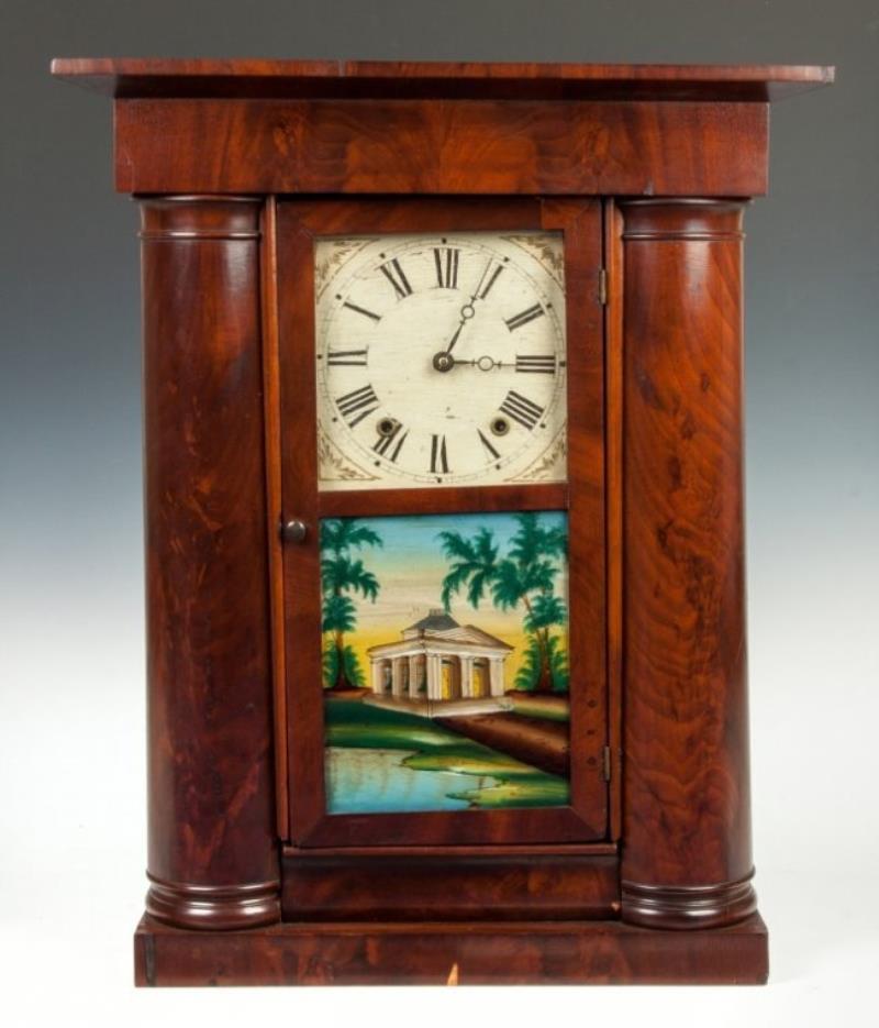 Mark Levenworth Empire Faux Hollow Column Shelf  Clock,