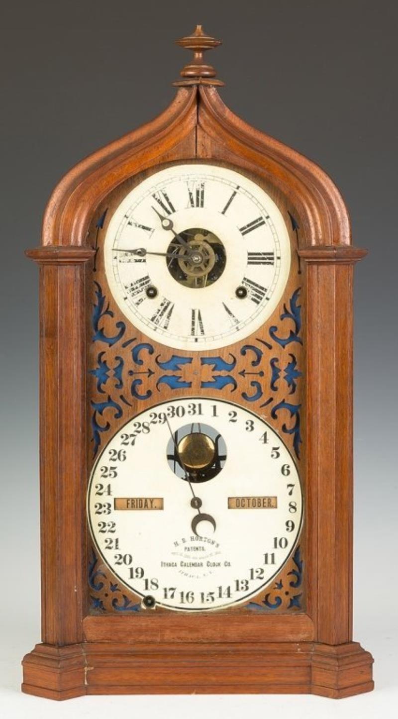 Ithaca Double Dial Calendar Clock