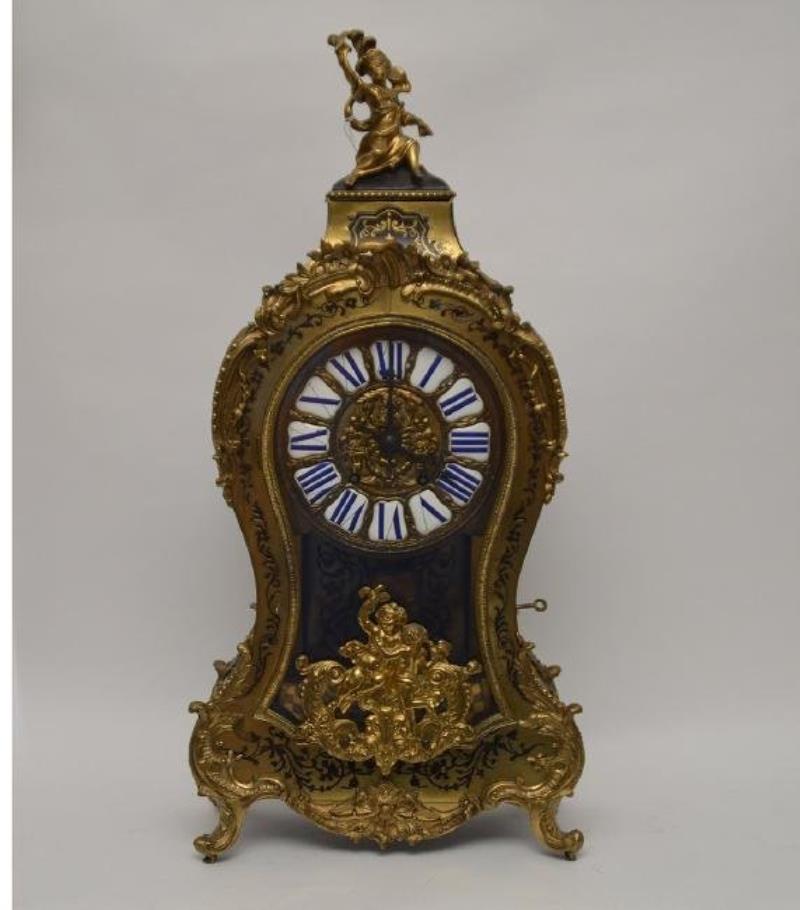 19th Century French Boulle Bracket Clock with time and