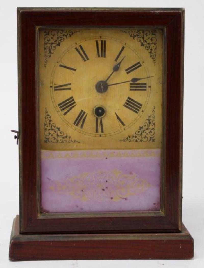 Late 19th to Early 20th century Rosewood shelf clock by Badische Uhrenfabrik Clock Co