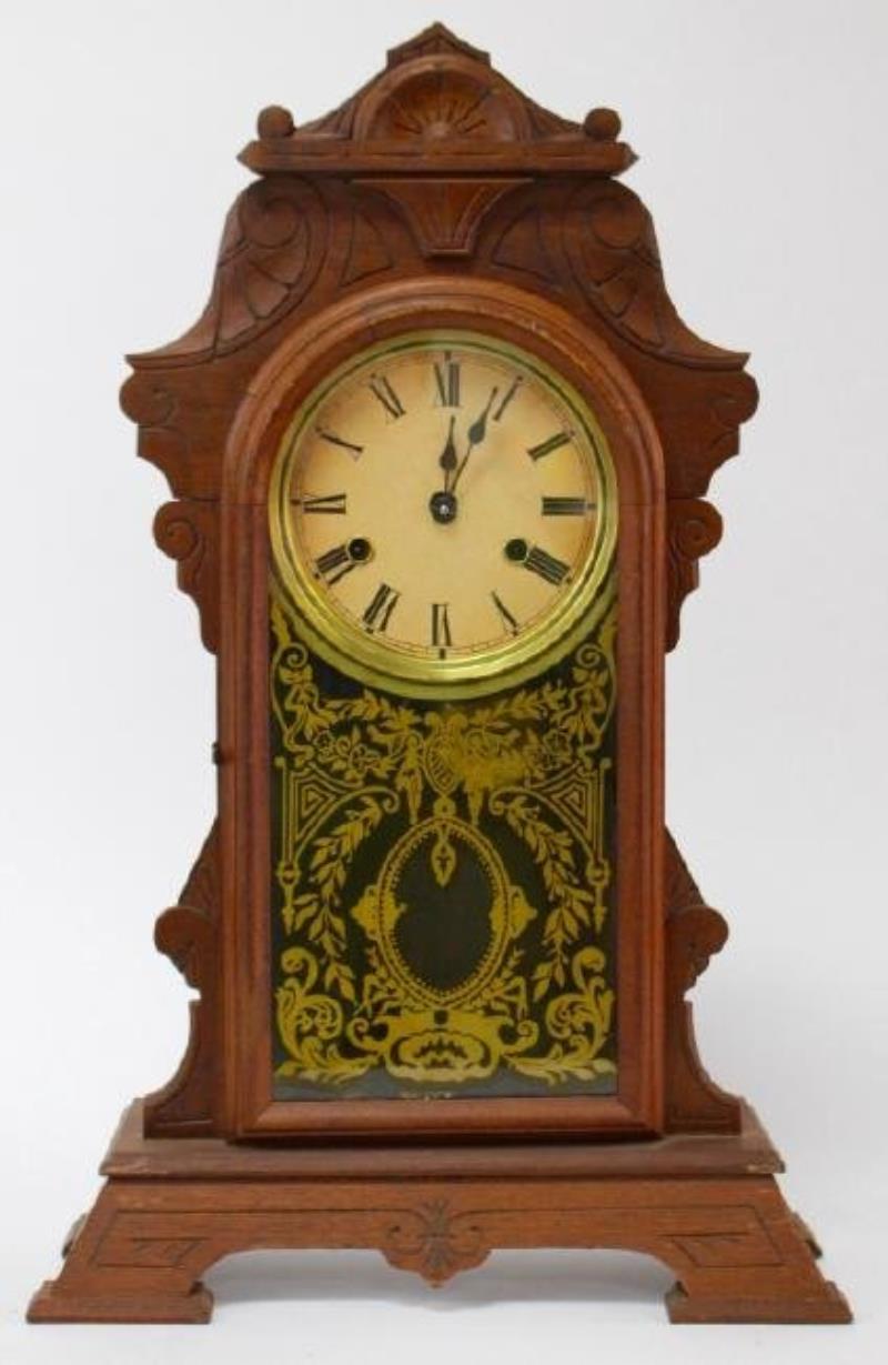 Early 20th century Mahogany case kitchen clock