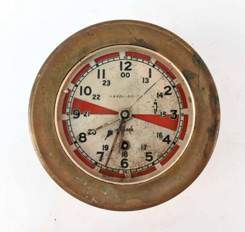 CHELSEA WWII RADIO ROOM SHIPS CLOCK