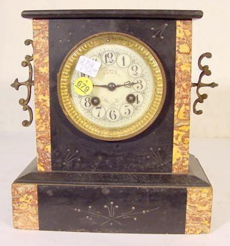 French Slate Clock w/Vincenti 1855 Movement