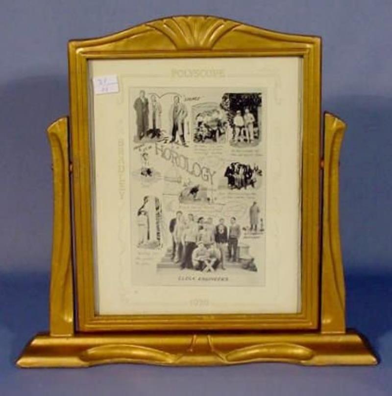 Framed 1929 Horology Print “Clock Engineers”