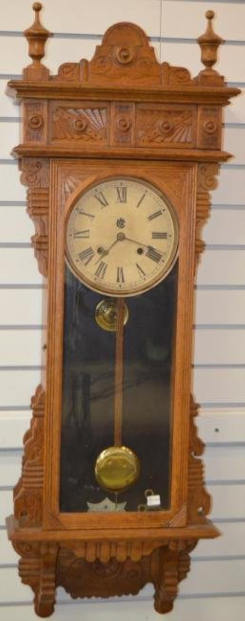 Antique Waterbury “Surrey” Wall Regulator Clock