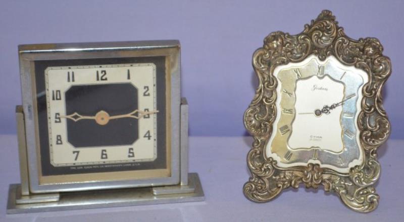 Two Antique Dresser Clocks, Gorham & Lux