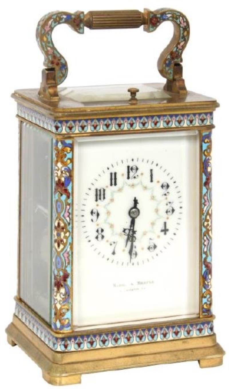 Cloisonne Hour Repeater Carriage Clock