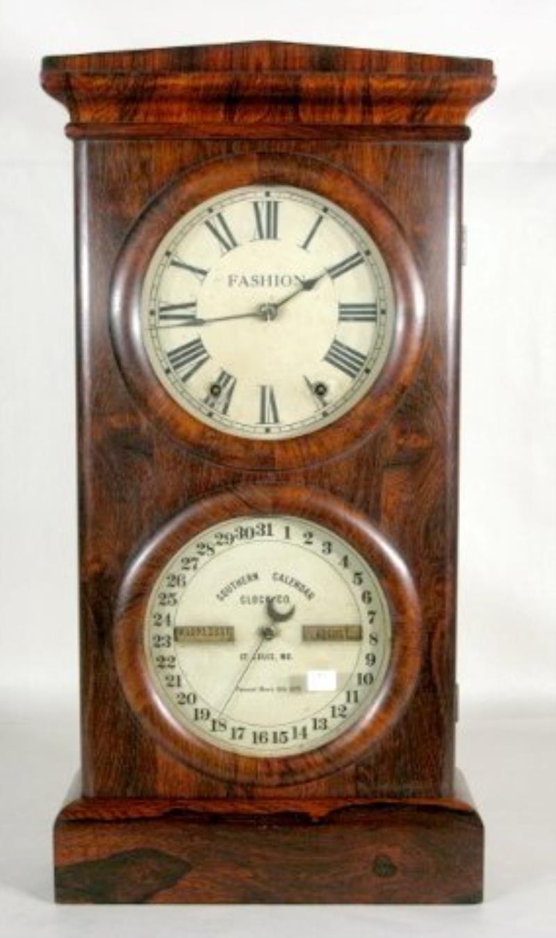 Southern Calendar Double Dial Fashion Clock