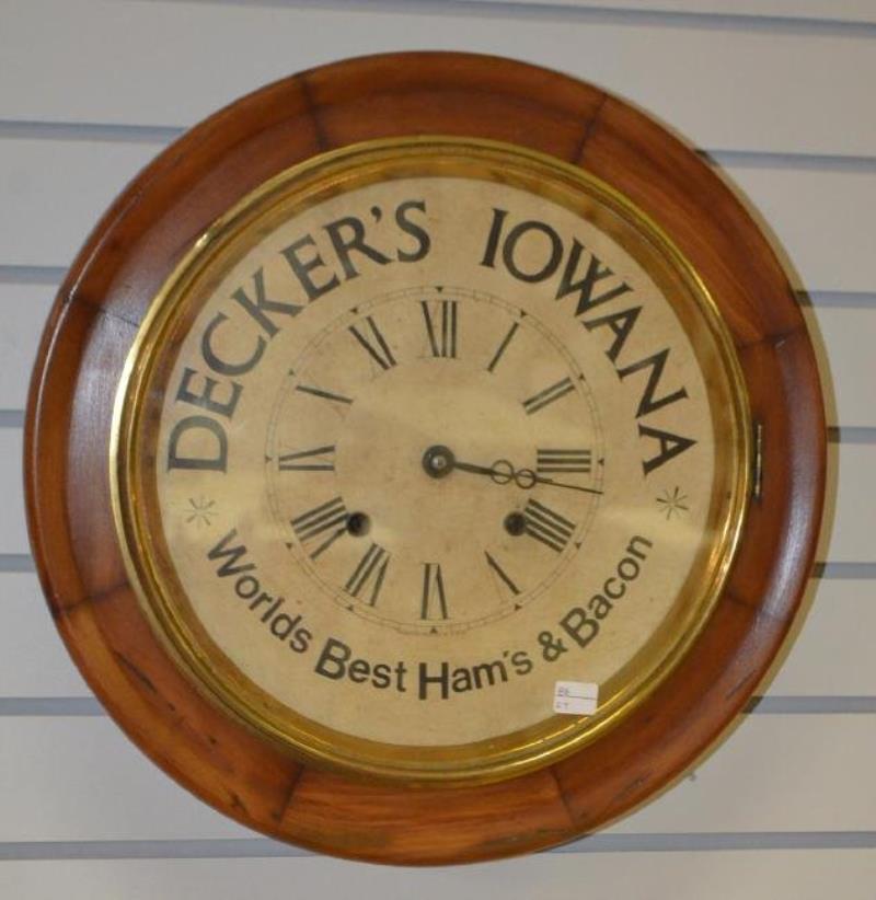 Deckers Iowana Advertising Gallery Clock