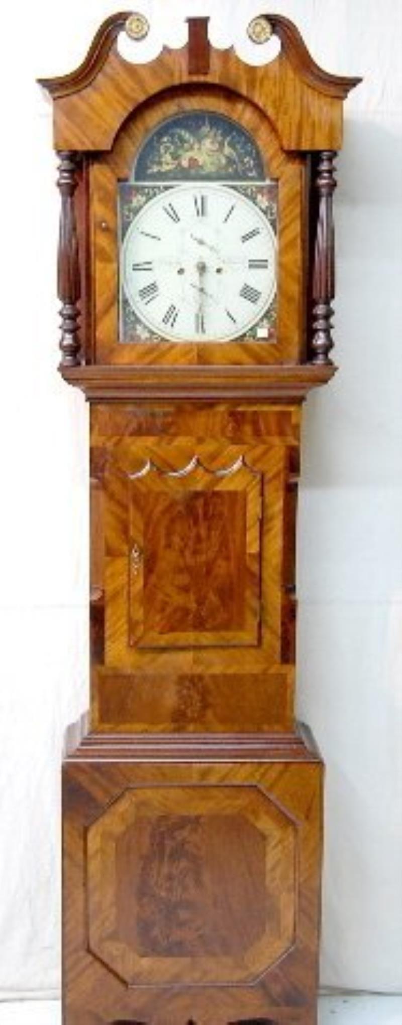 Mahogany English Tall Case Clock, B. Farrar