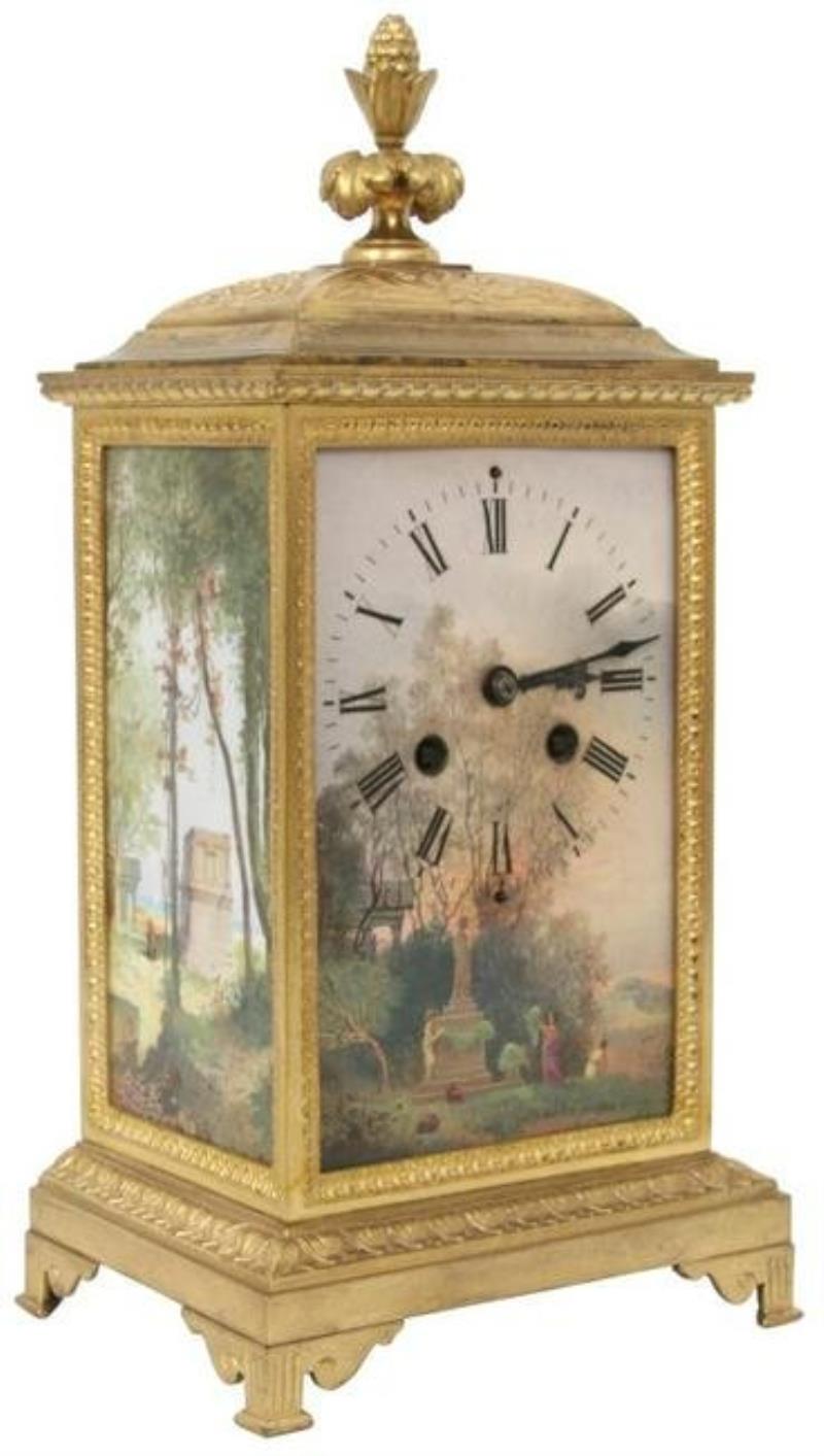 Frodsham Table Clock with Porcelain Panels